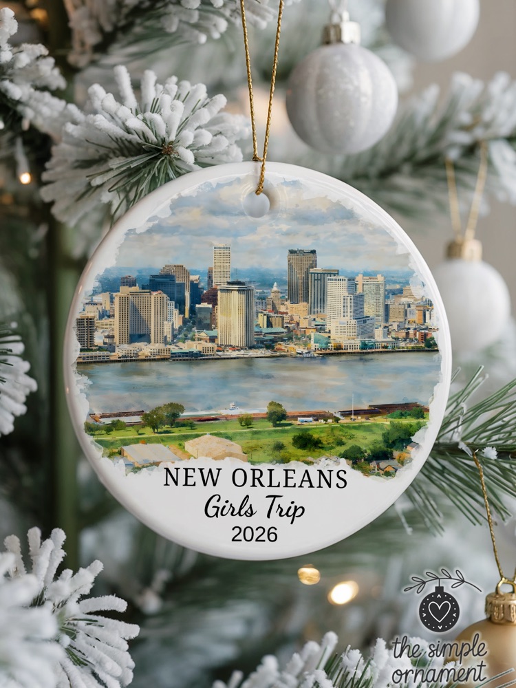 New Orleans personalized ornament example