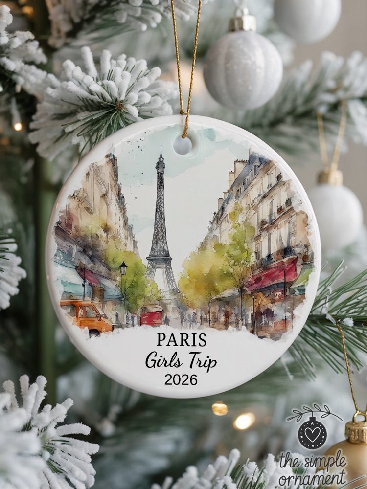 Paris personalized ornament example